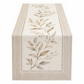 Camino de Mesa Beige con Diseño Floral Elegante