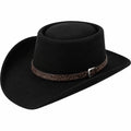 Sombrero vaquero negro con cinta decorativa