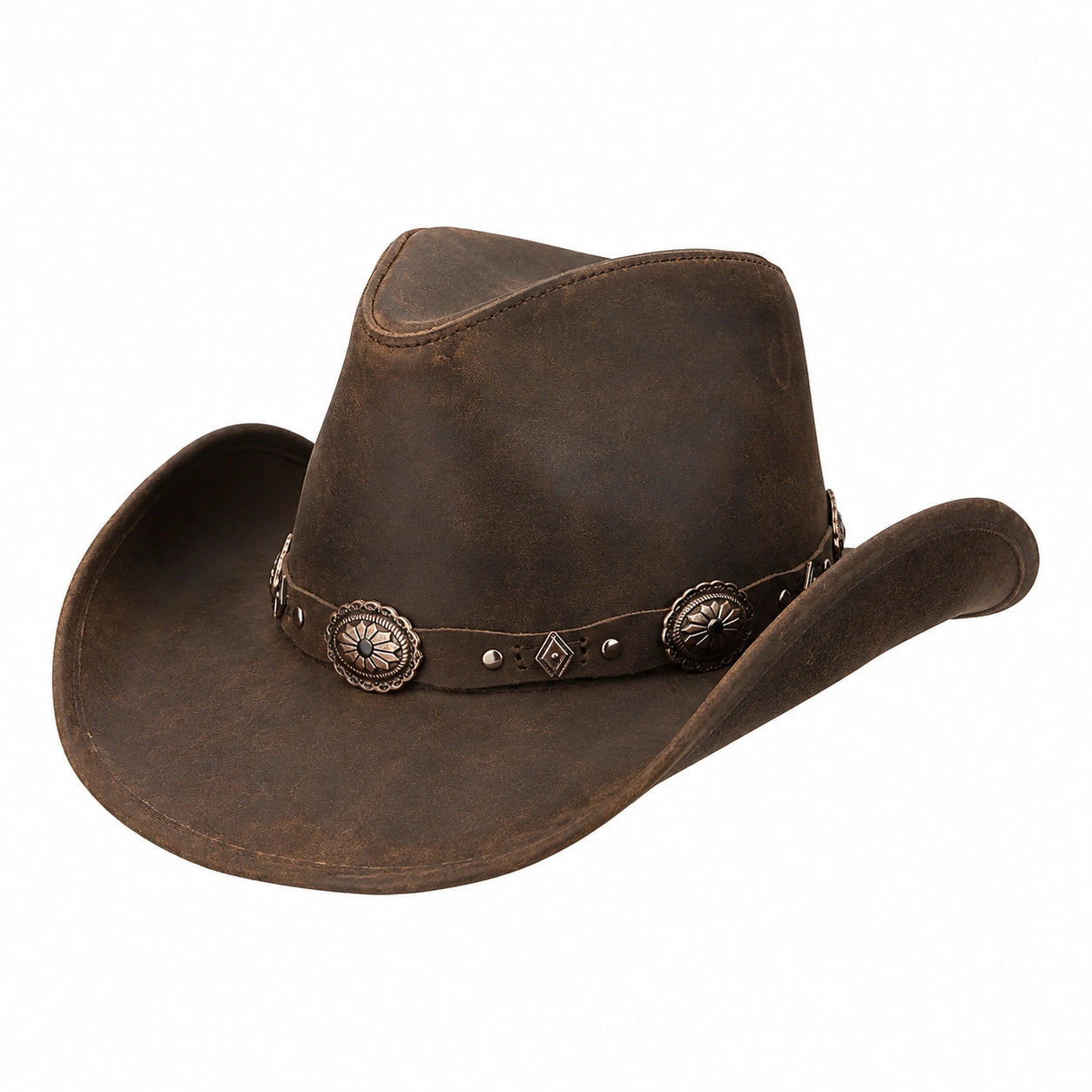 Sombrero Vaquero Marrón con Detalles Decorativos