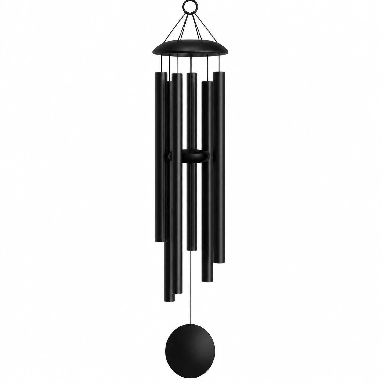 Campana de Viento Grande Negra para Exterior e Interior