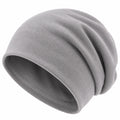 Gorro Beanie Elástico de Color Gris Claro