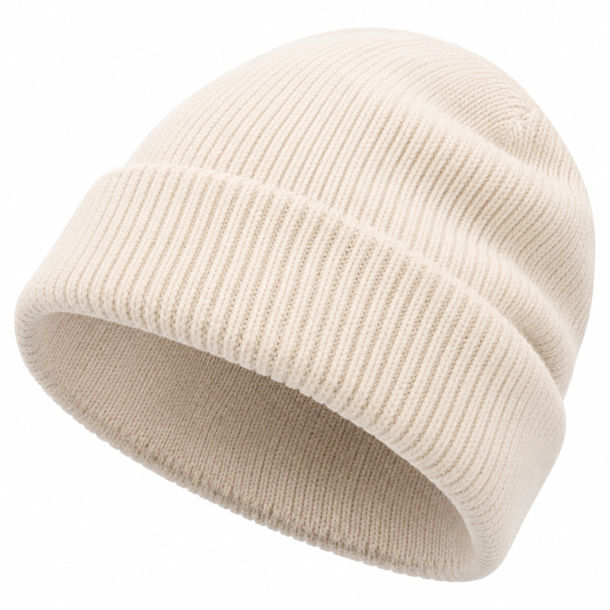 Gorro de Punto Beige para Invierno Unisex
