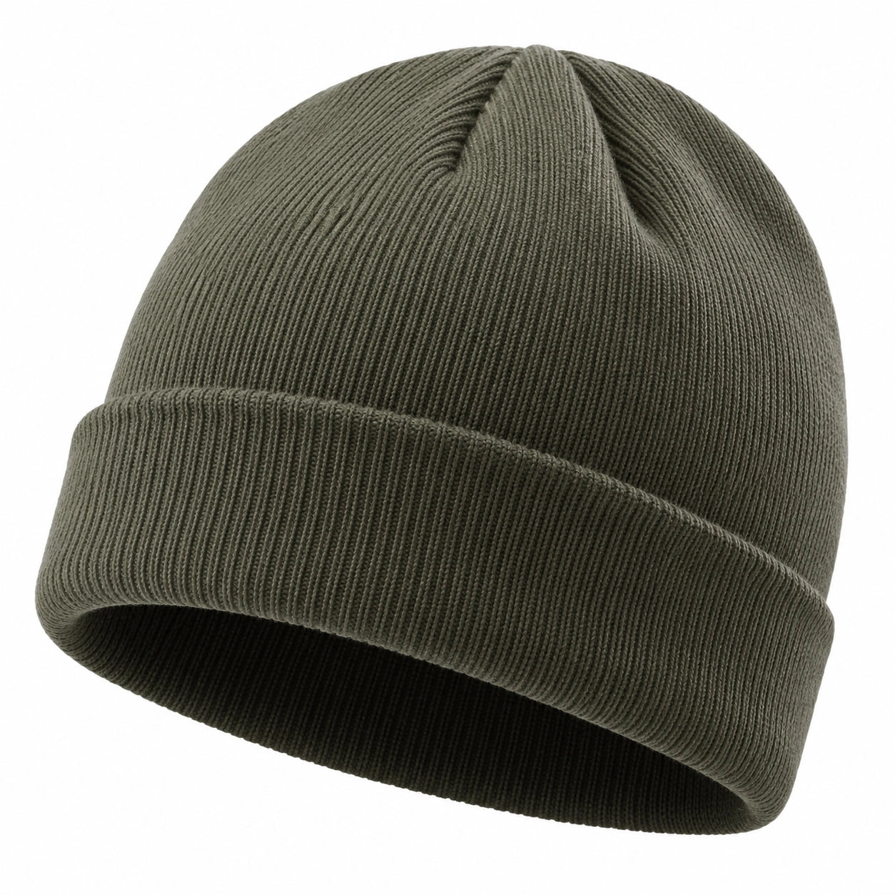 Gorro Acanalado Verde Oliva para Invierno