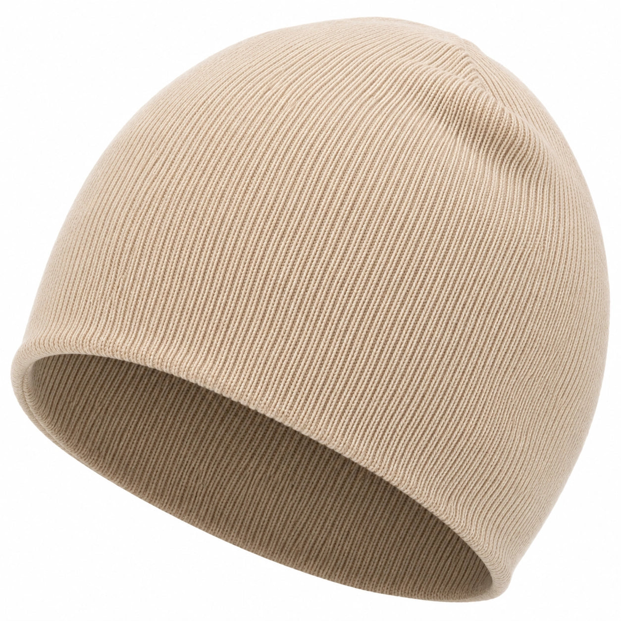 Gorro de Punto Beige Unisex para Invierno