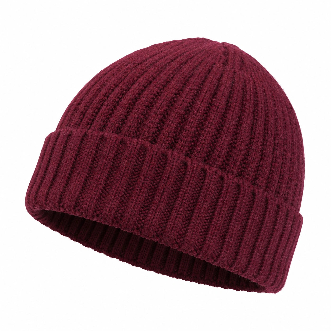 Gorro de Punto Elástico Unisex Burdeos