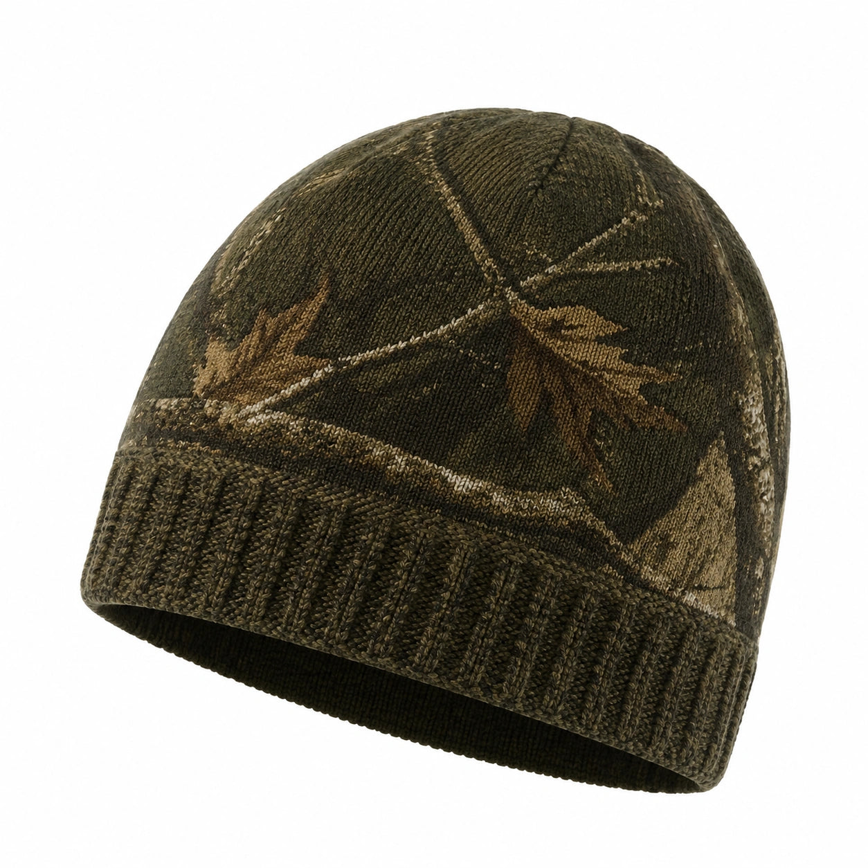 Gorro de Punto Camuflaje Verde para Actividades al Aire Libre