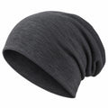 Gorro Holgado de Punto Unisex Gris Oscuro