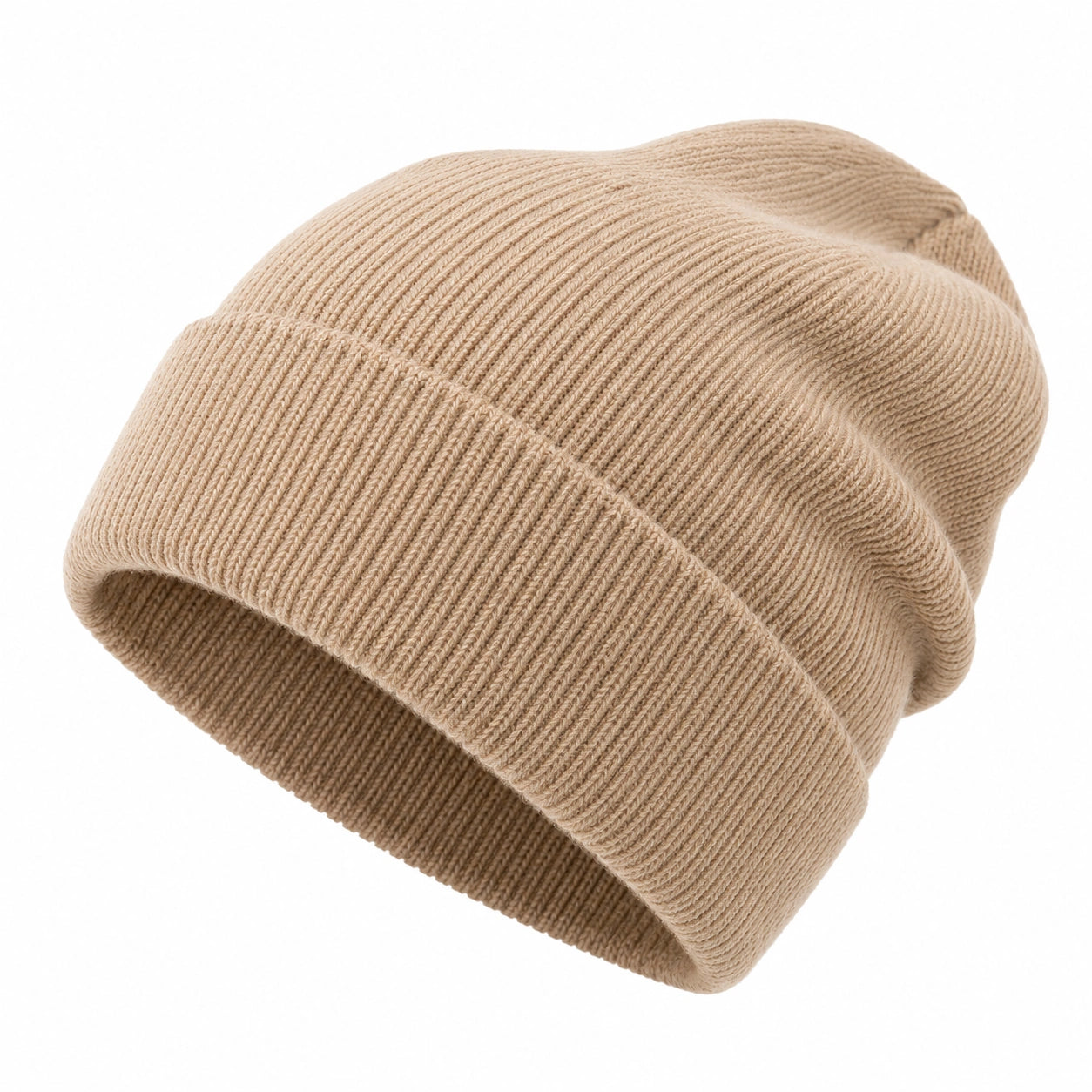 Gorro de Punto Beige Unisex para Invierno