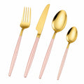 Set de Cubiertos Oro Rosa Set de 4 Piezas