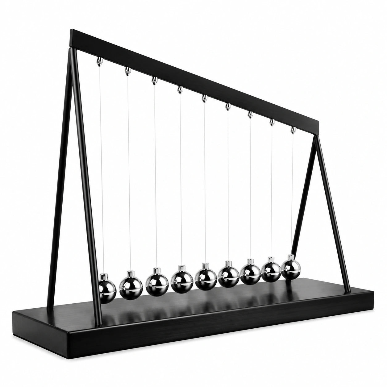 Péndulo de Newton Decorativo Negro con 9 Bolas