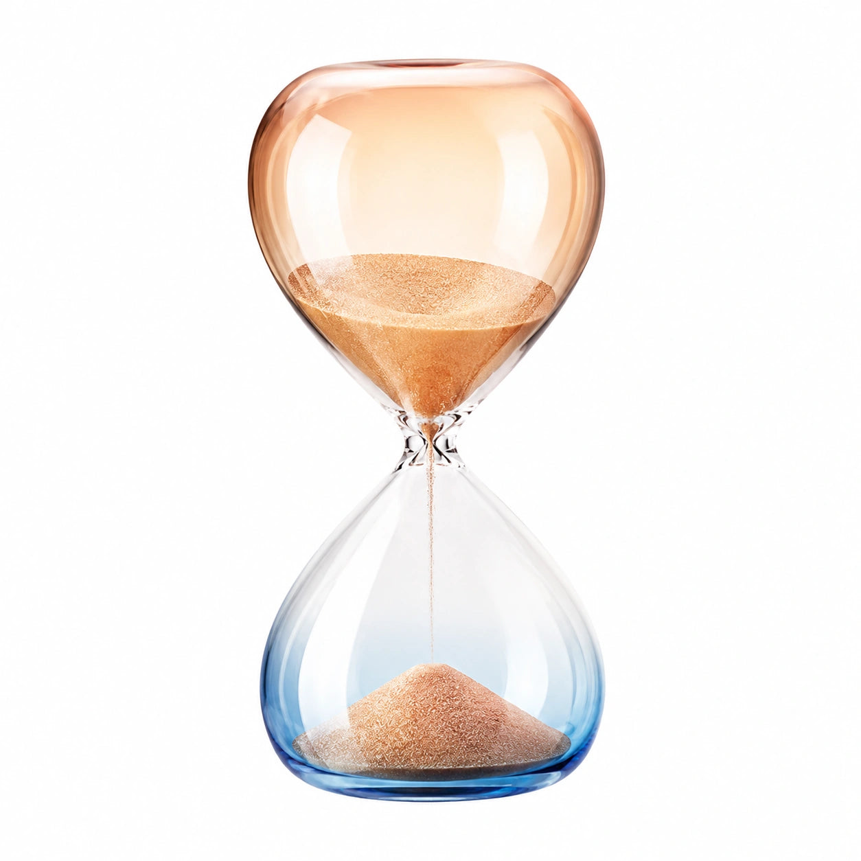 Reloj de Arena de Vidrio Ámbar/Azul, 60 Minutos